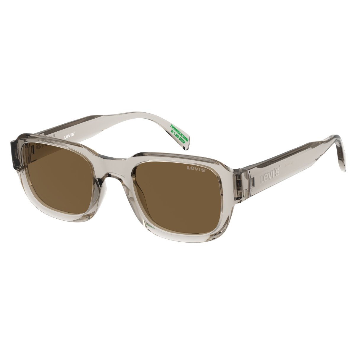 Oculos Solar Levis Lv1101/s Kb7 50 Transparente Translucido Lente Marrom