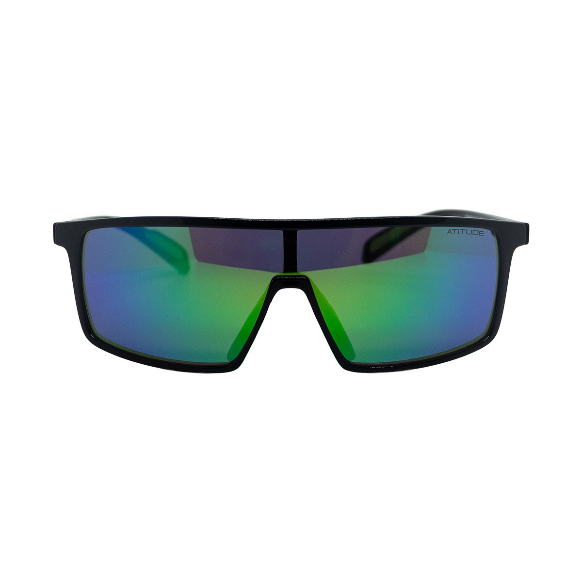 Oculos Solar Atitude At8161m A01s Preto Brilho Lente Verde Espelhada Preto 2