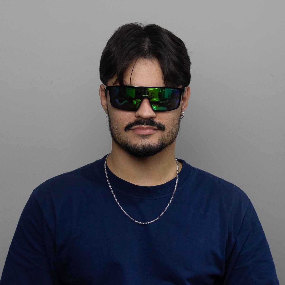 Oculos Solar Atitude At8161m A01s Preto Brilho Lente Verde Espelhada Preto 4