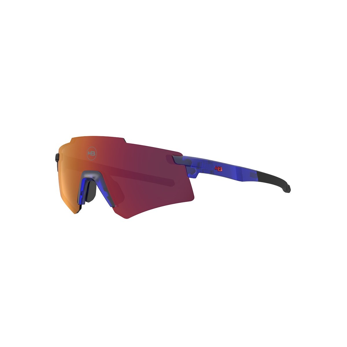 Oculos Solar HB Apex Light 10105810931027 Azul Translucido Lente Vermelho Espelhada