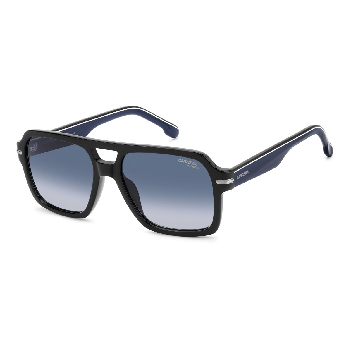 Oculos Solar Carrera 377/s D51 56 Preto Brilho Lente Azul Degrade