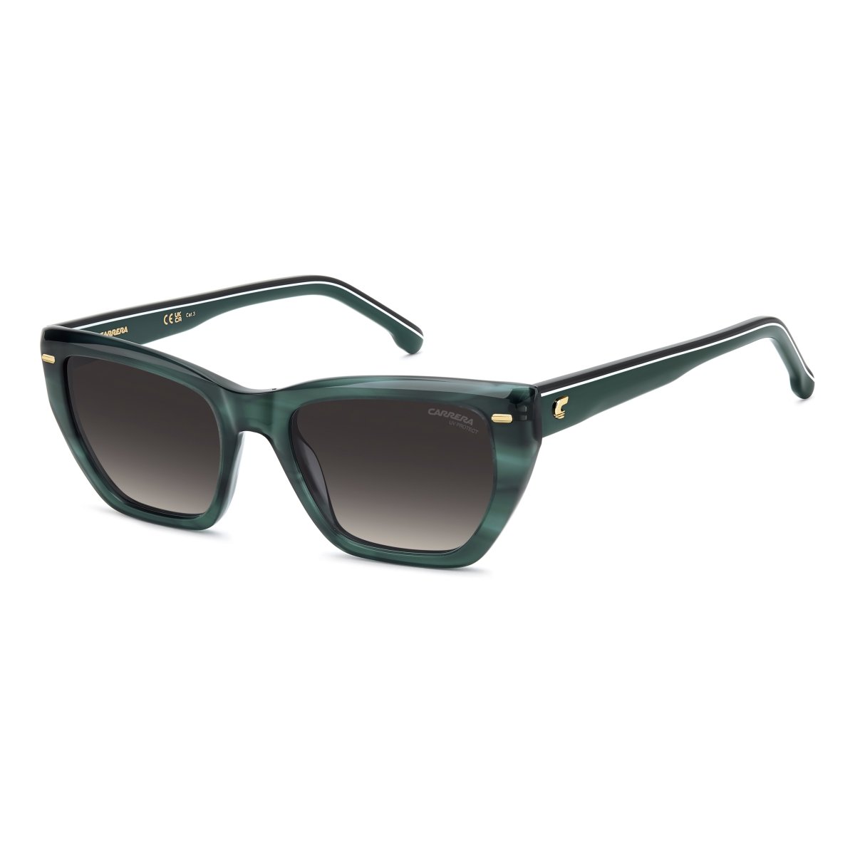 Oculos Solar Carrera 3081/s 6ak 52 Verde Brilho Demi Lente Cinza Degrade