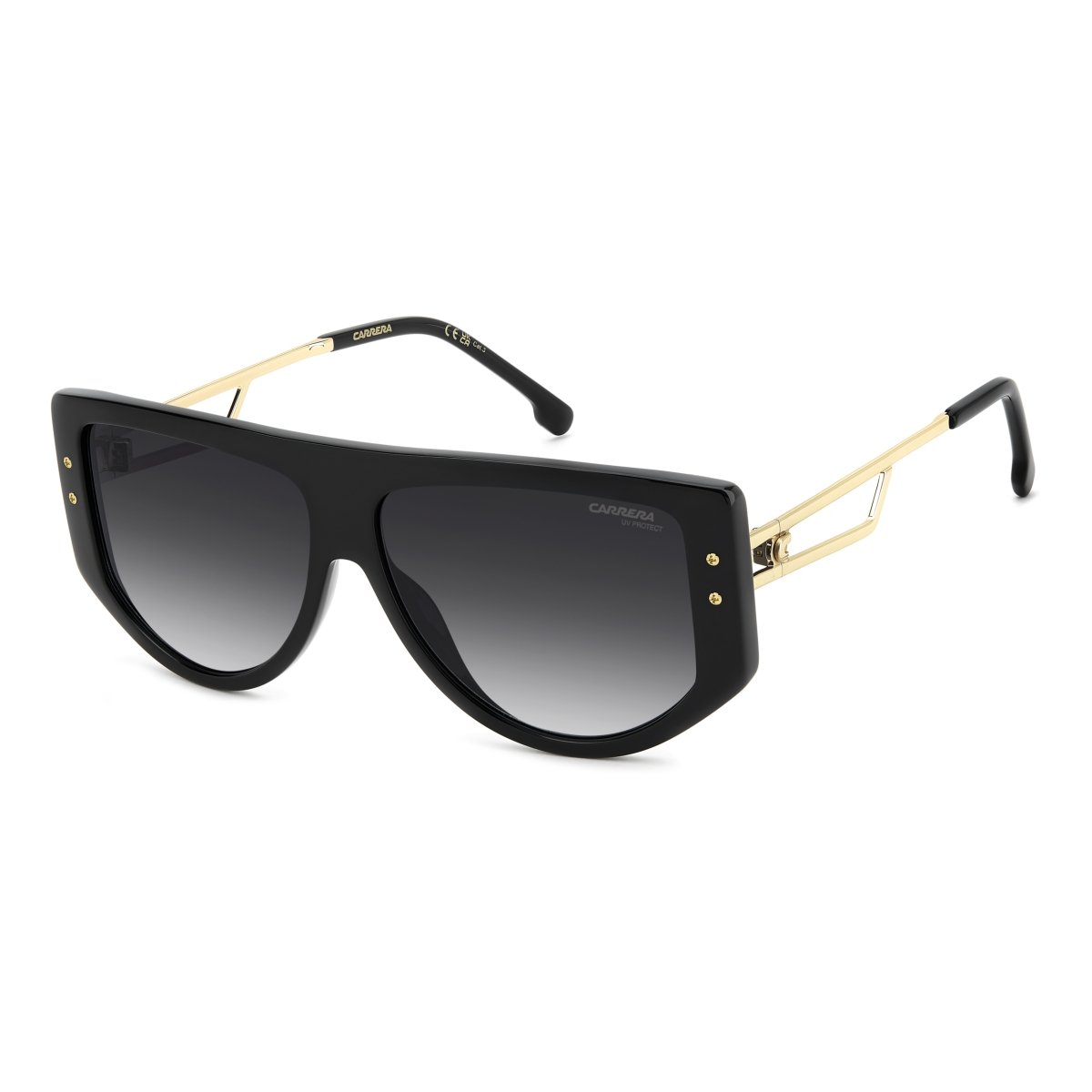 Oculos Solar Carrera 3099/s 807 59 Preto Brilho Lente Cinza Degrade