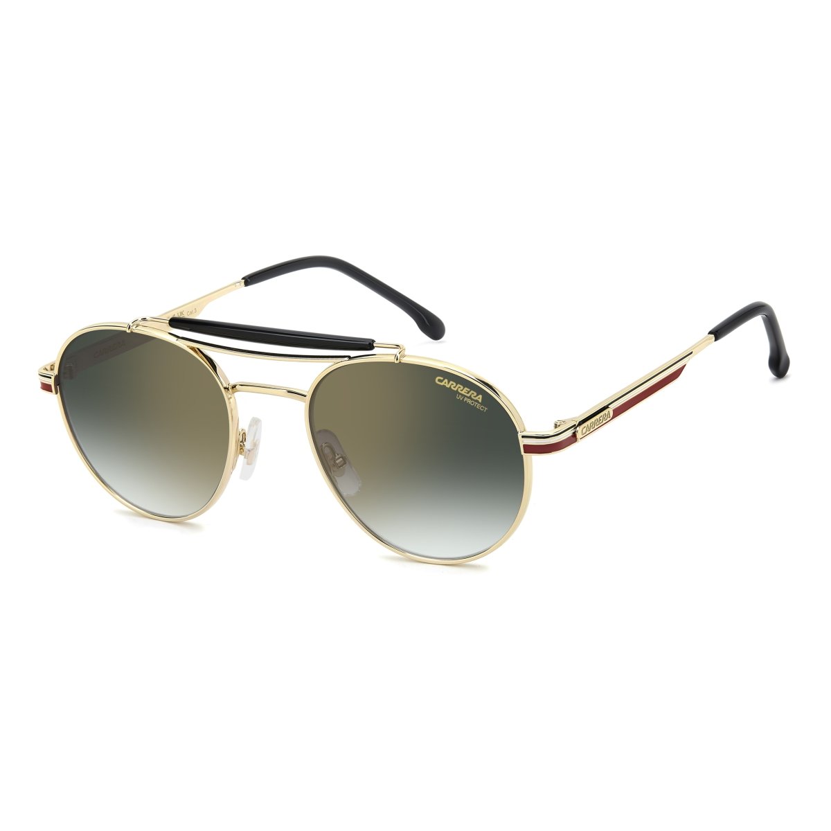 Oculos Solar Carrera 381/s W3j 52 Dourado Brilho Lente Verde Degrade