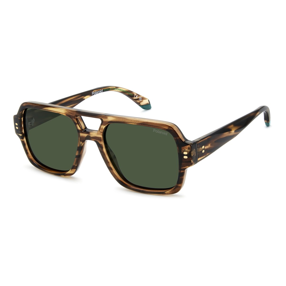 Oculos Solar Polaroid Pld6250/s/x 9n4 54 Marrom Brilho Havana Lente Verde Polarizada