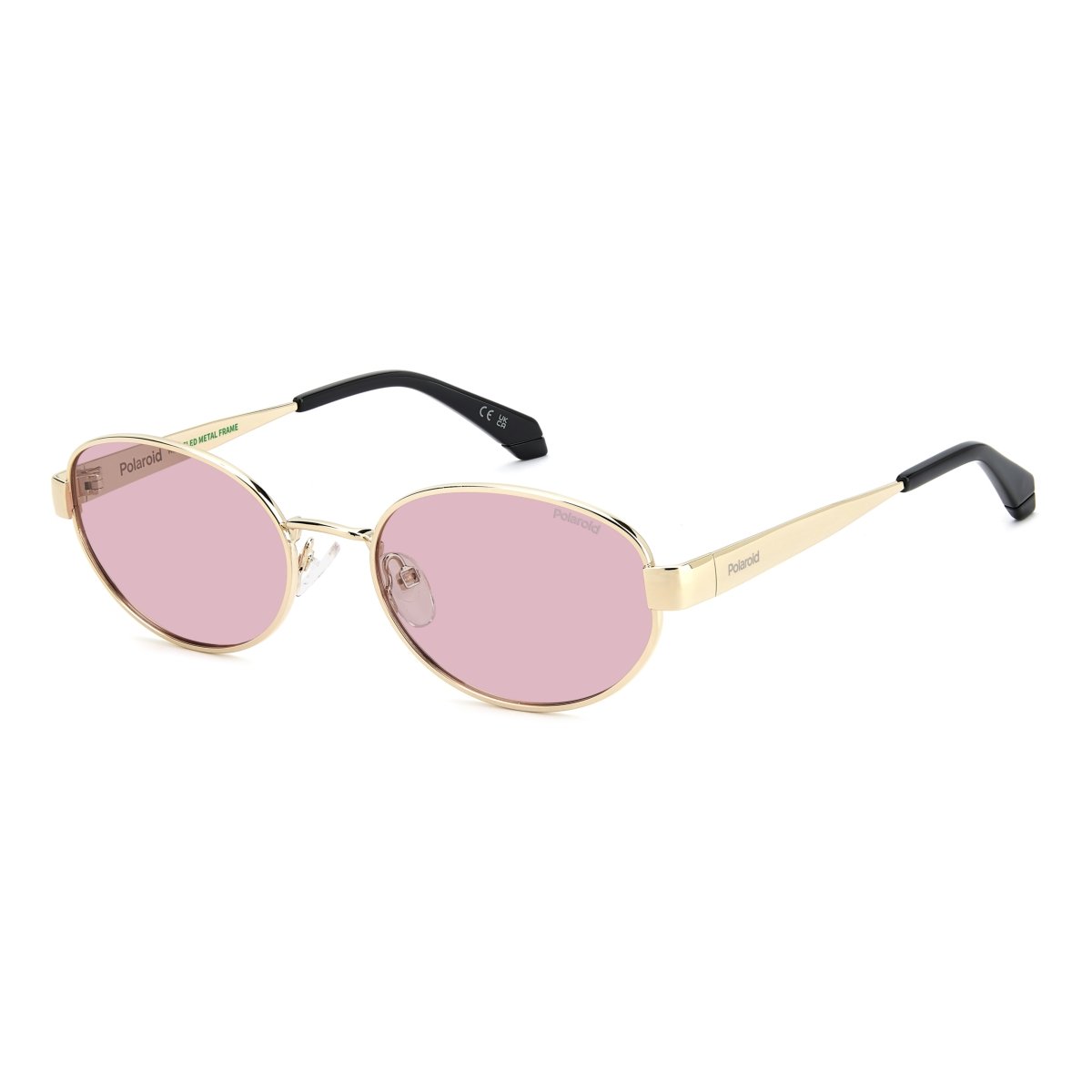 Oculos Solar Polaroid Pld6254/s/x Eyr 55 Dourado Brilho Lente Rosa Polarizada