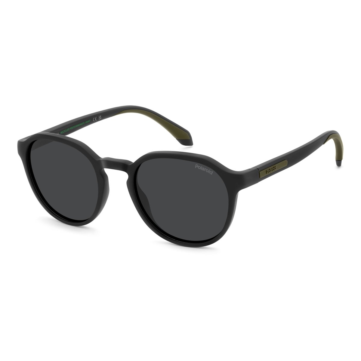 Oculos Solar Polaroid Pld2170/s/x Smg 52 Preto Fosco Lente Cinza Polarizada