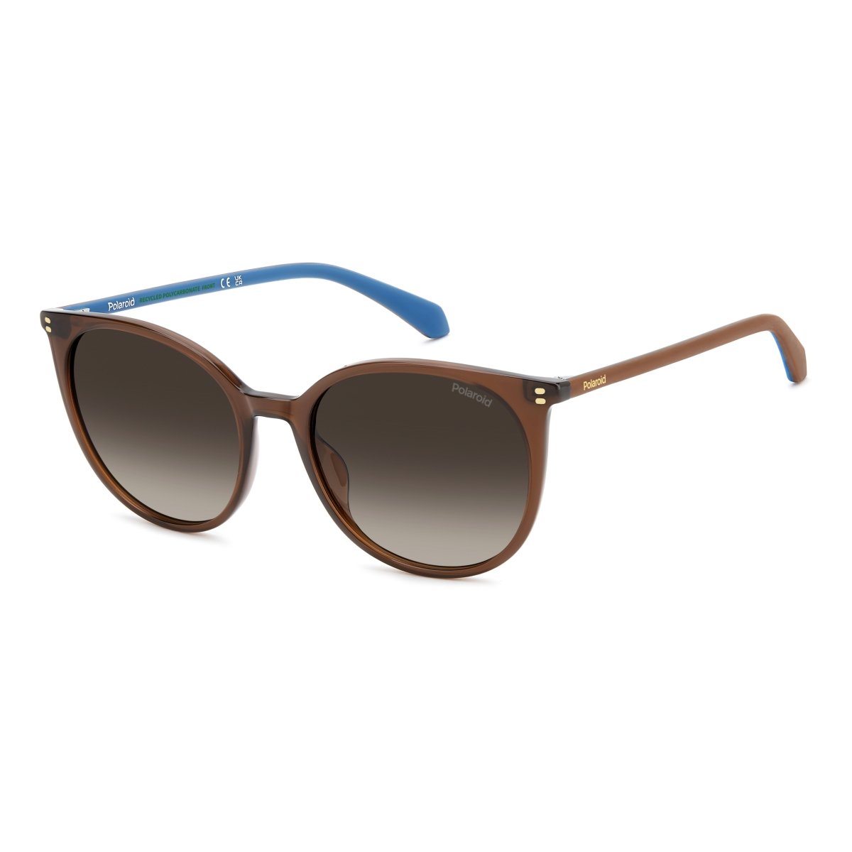 Oculos Solar Polaroid Pld4208/s/x 09q 55 Marrom Translucido Lente Marrom Degrade Polarizada