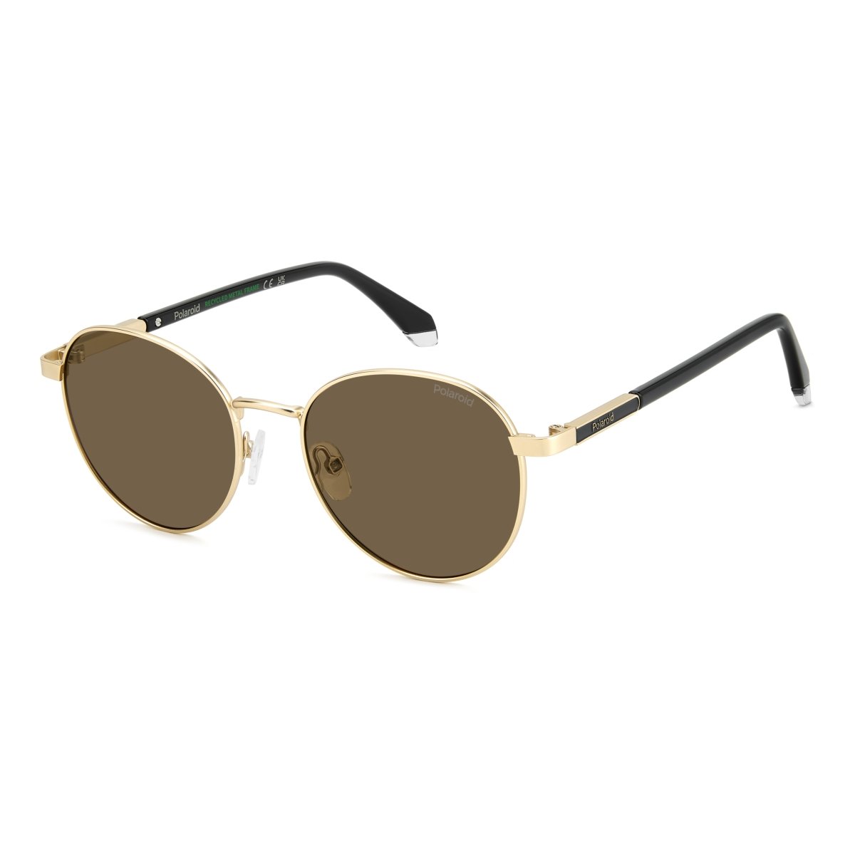 Oculos Solar Polaroid Pld4197/s/x Aoz 53 Dourado Fosco Lente Marrom Polarizada
