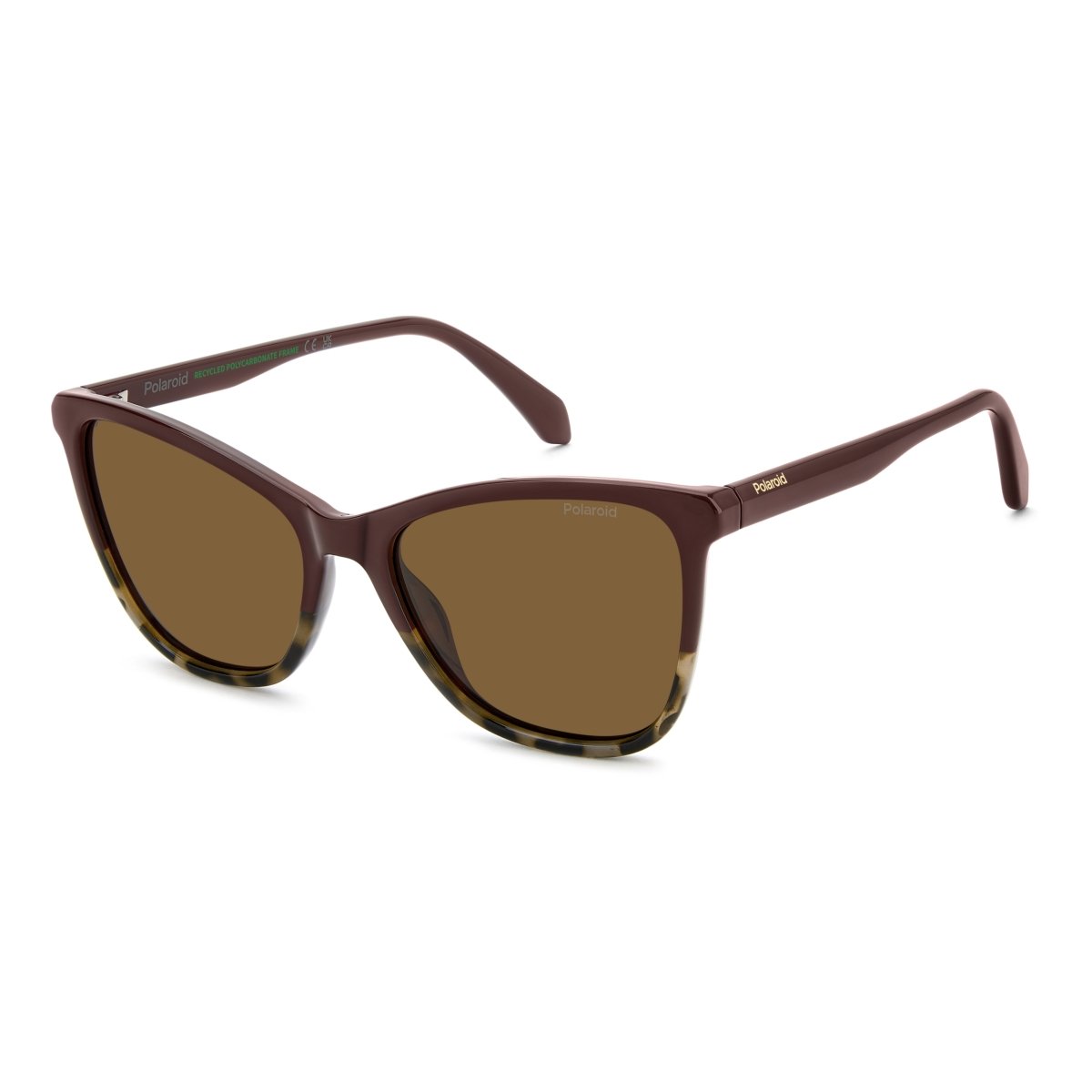 Oculos Solar Polaroid Pld4194/s Ydc 55 Bordo Brilho Degrade Lente Marrom Polarizada