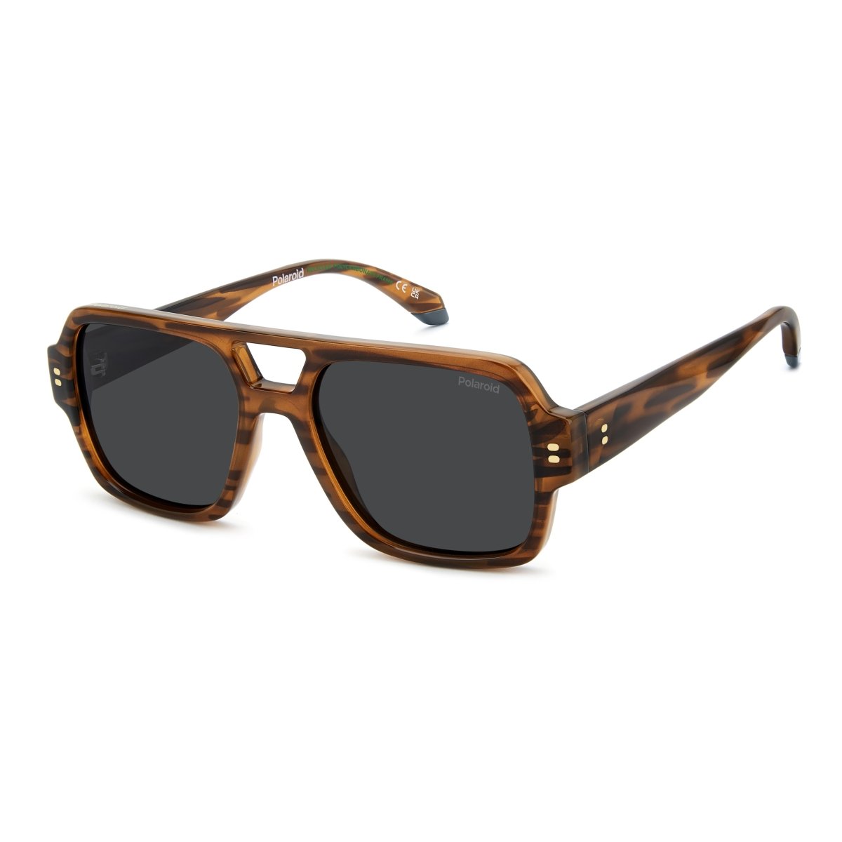 Oculos Solar Polaroid Pld6250/s/x L9g 54 Marrom Brilho Havana Lente Cinza Polarizada
