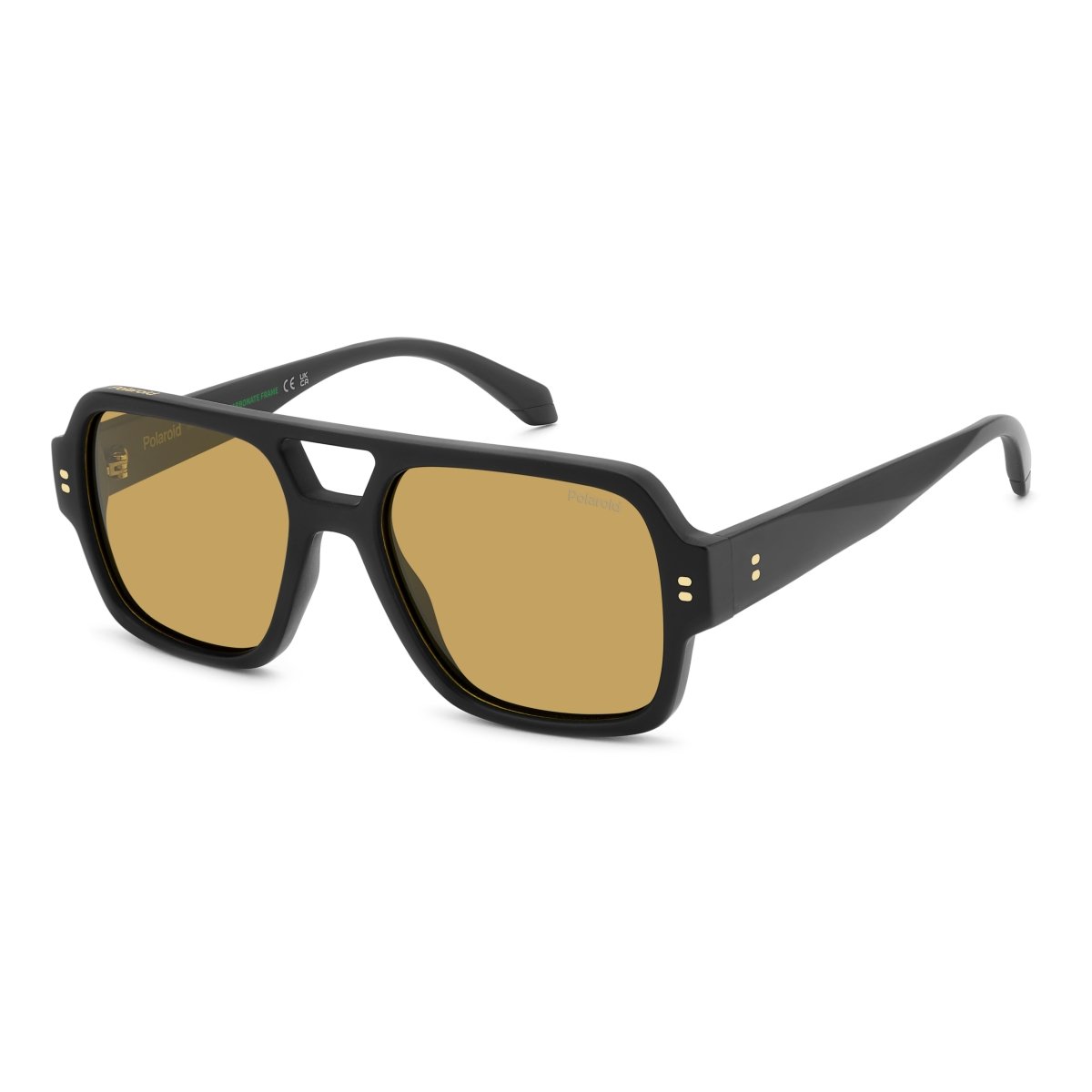 Oculos Solar Polaroid Pld6250/s/x 003 54 Preto Fosco Lente Amarelo Polarizada