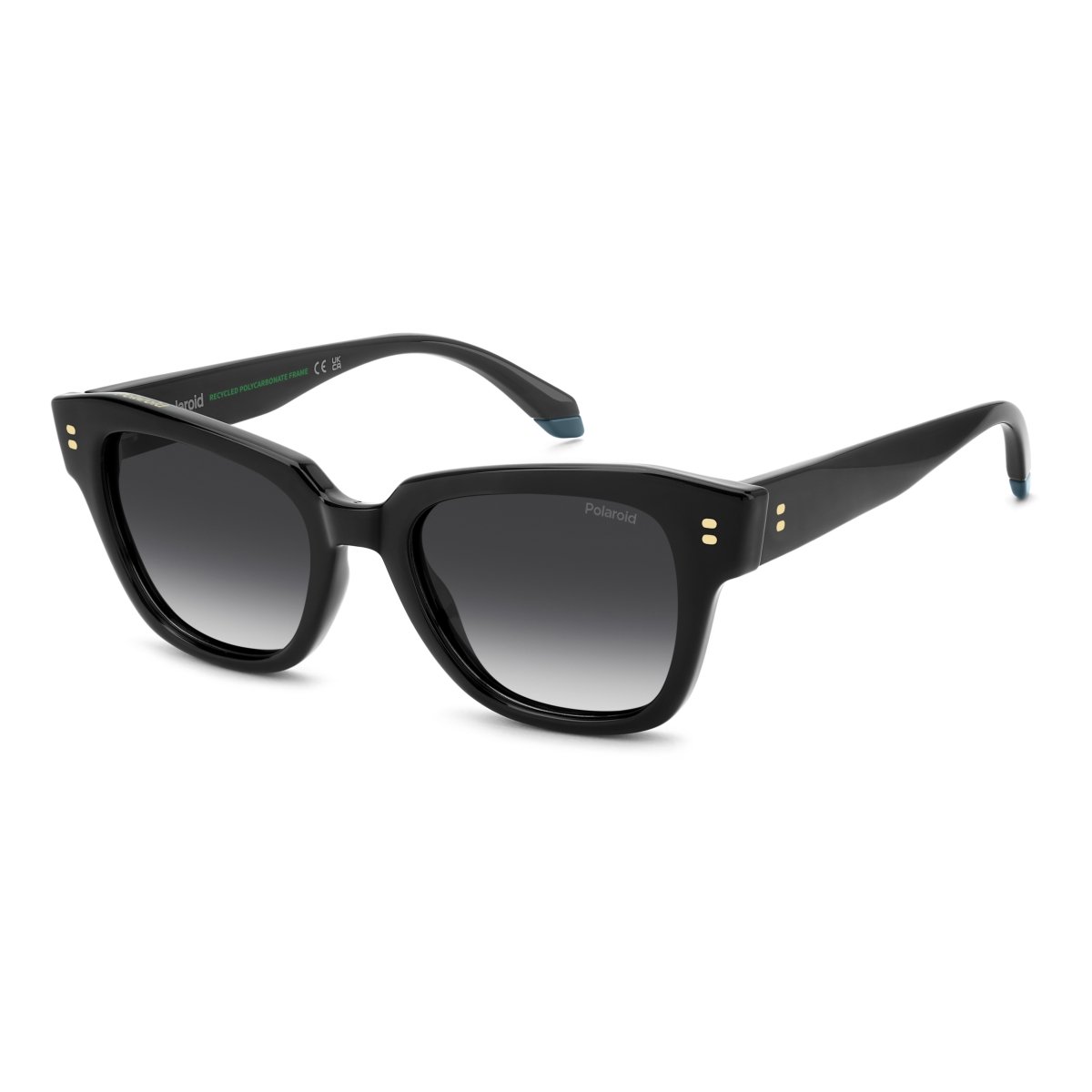Oculos Solar Polaroid Pld6251/s/x Qfu 51 Preto Brilho Lente Cinza Degrade Polarizada