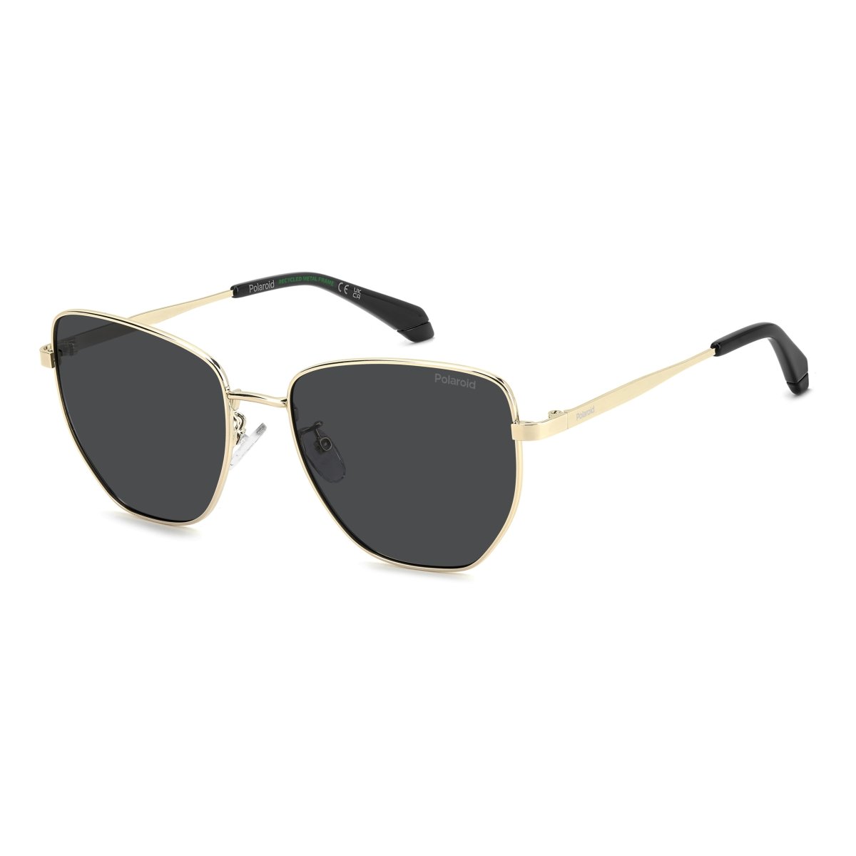 Oculos Solar Polaroid Pld4204/g/s/x 2f7 56 Dourado Brilho Lente Cinza Polarizada