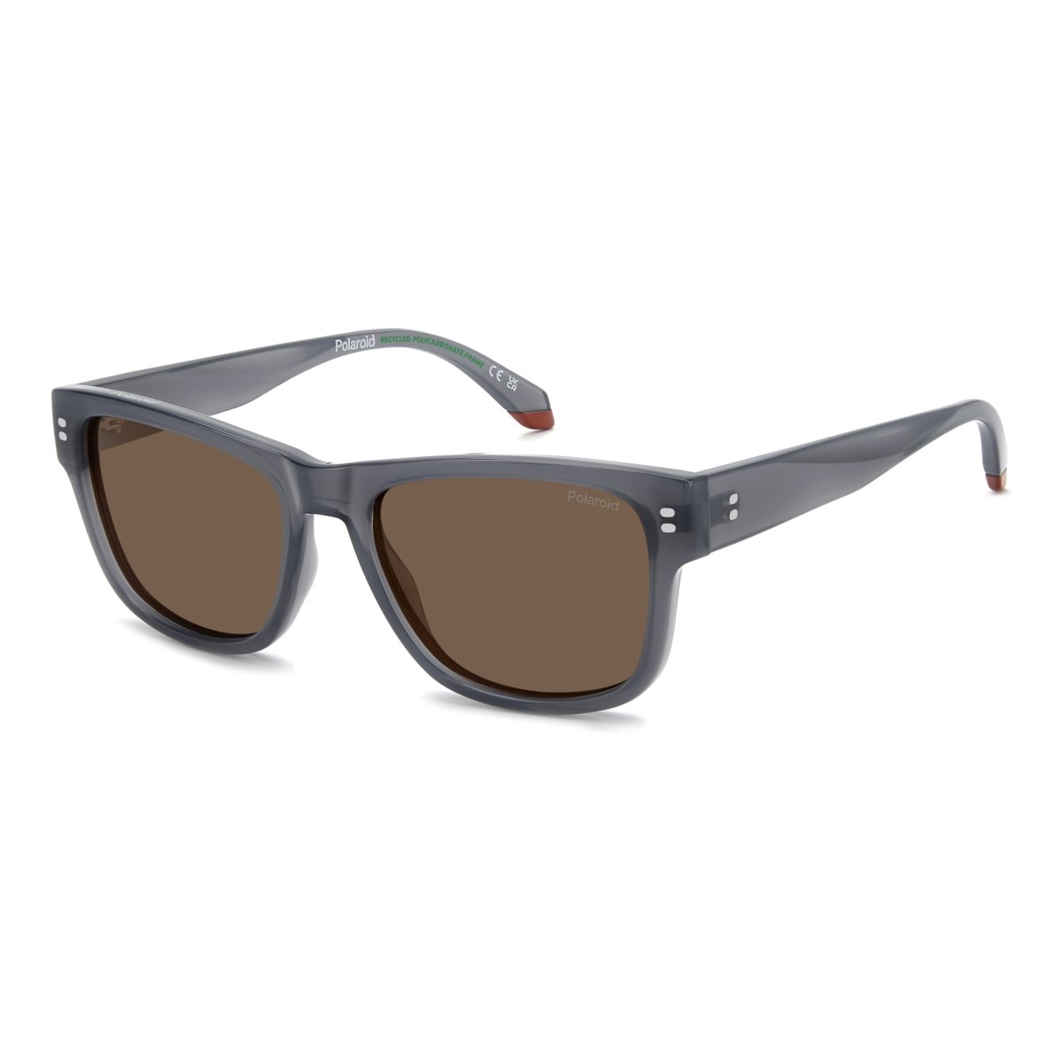 Oculos Solar Polaroid Pld6252/s/x Xwo 55 Azul Translucido Lente Bronze Polarizada