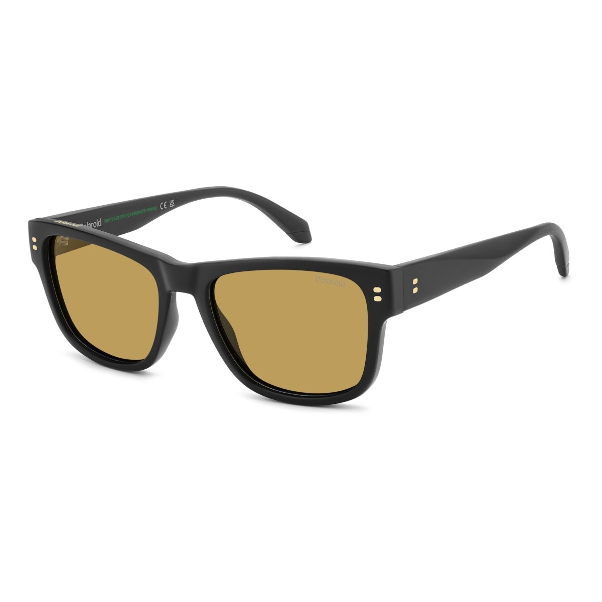Oculos Solar Polaroid Pld6252/s/x 003 55 Preto Fosco Lente Amarelo Polarizada