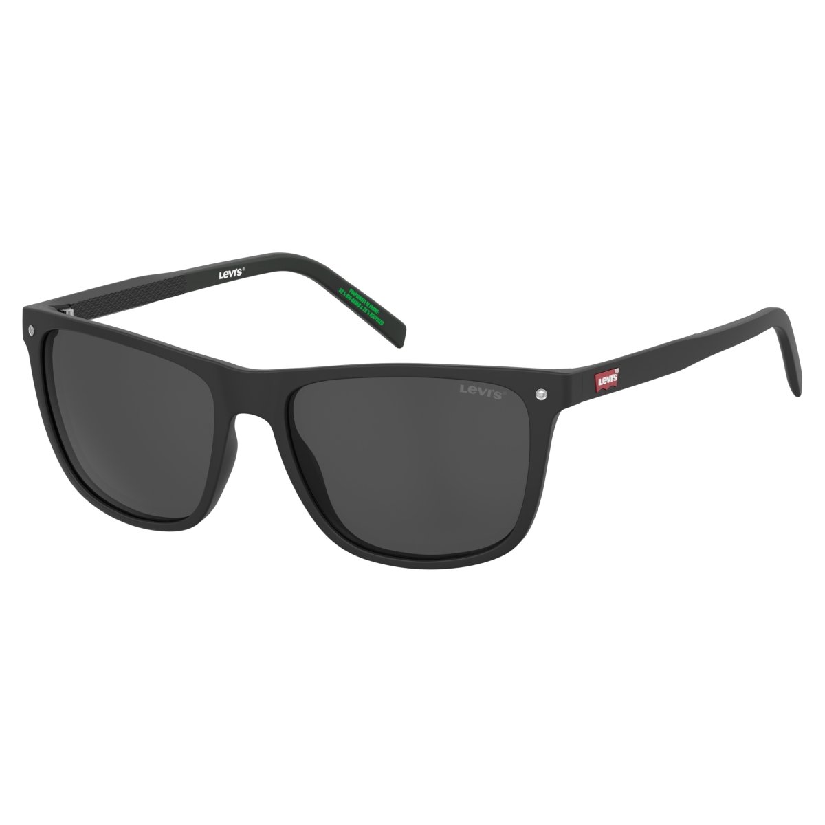 Oculos Solar Levis Lv5099/s 003 57 Preto Fosco Lente Cinza Polarizada