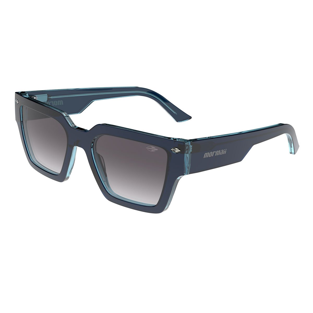 Oculos Solar Mormaii M0178k4733 Azul Translucido Lente Cinza Degrade