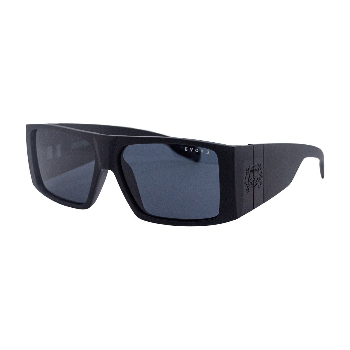 Oculos Solar Evoke Bomber Bra11b Preto Fosco Lente Cinza Polarizada