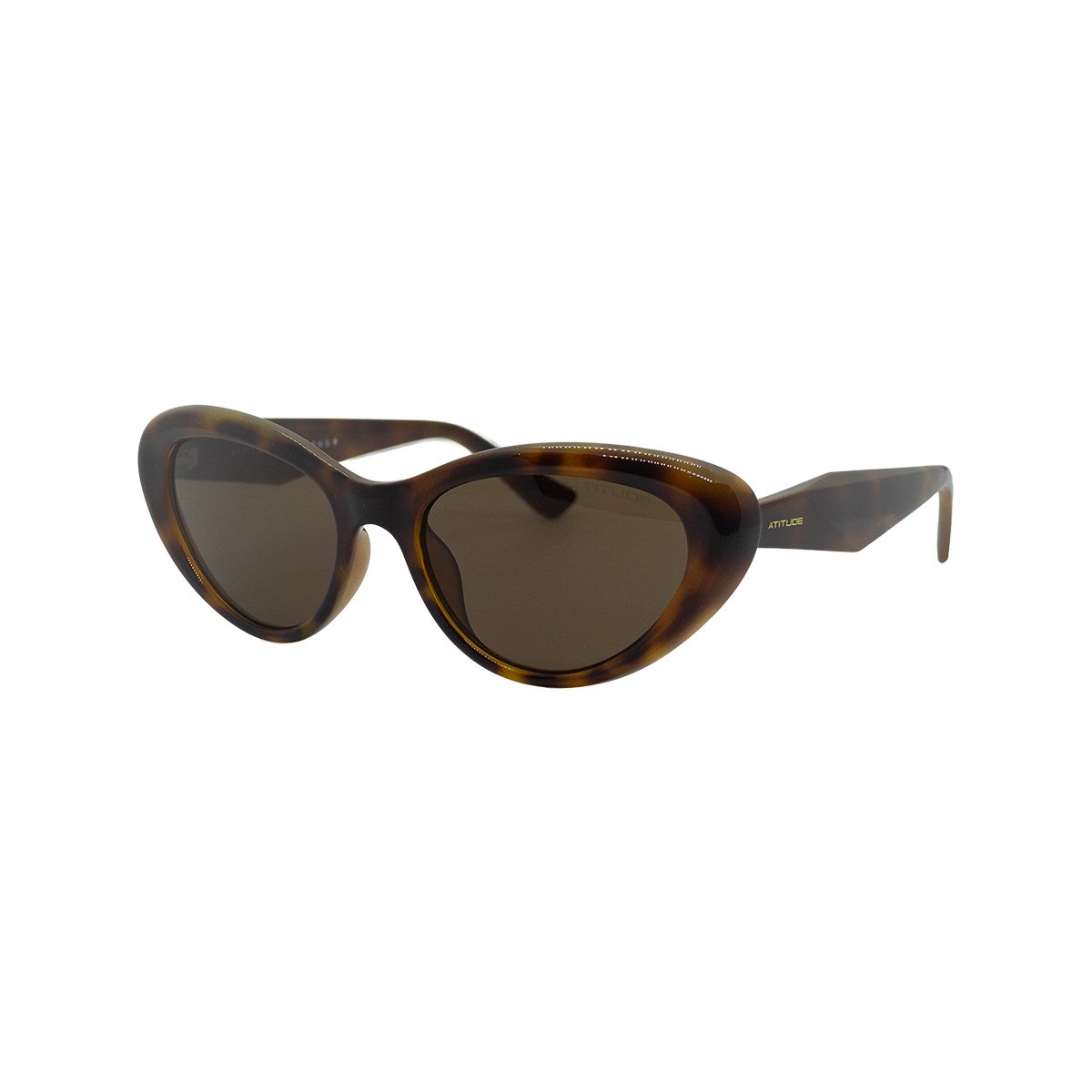 Oculos Solar Atitude At8279 G21 Marrom Brilho Demi Lente Marrom Degrade