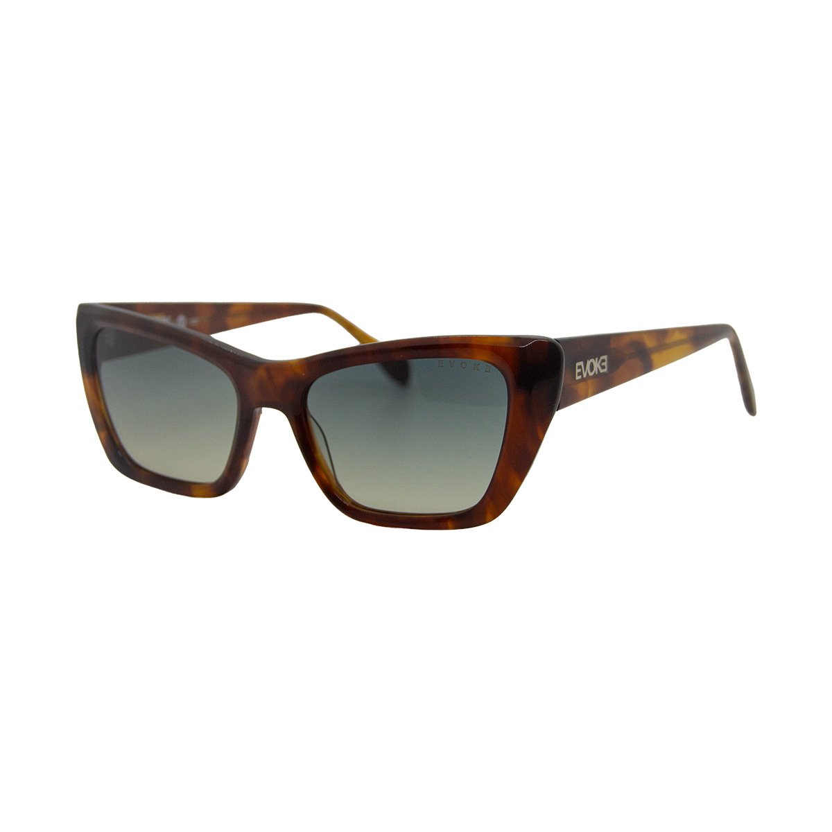 Oculos Solar Evoke Evk 44 G21 Marrom Brilho Demi Lente Verde Degrade Marrom 1