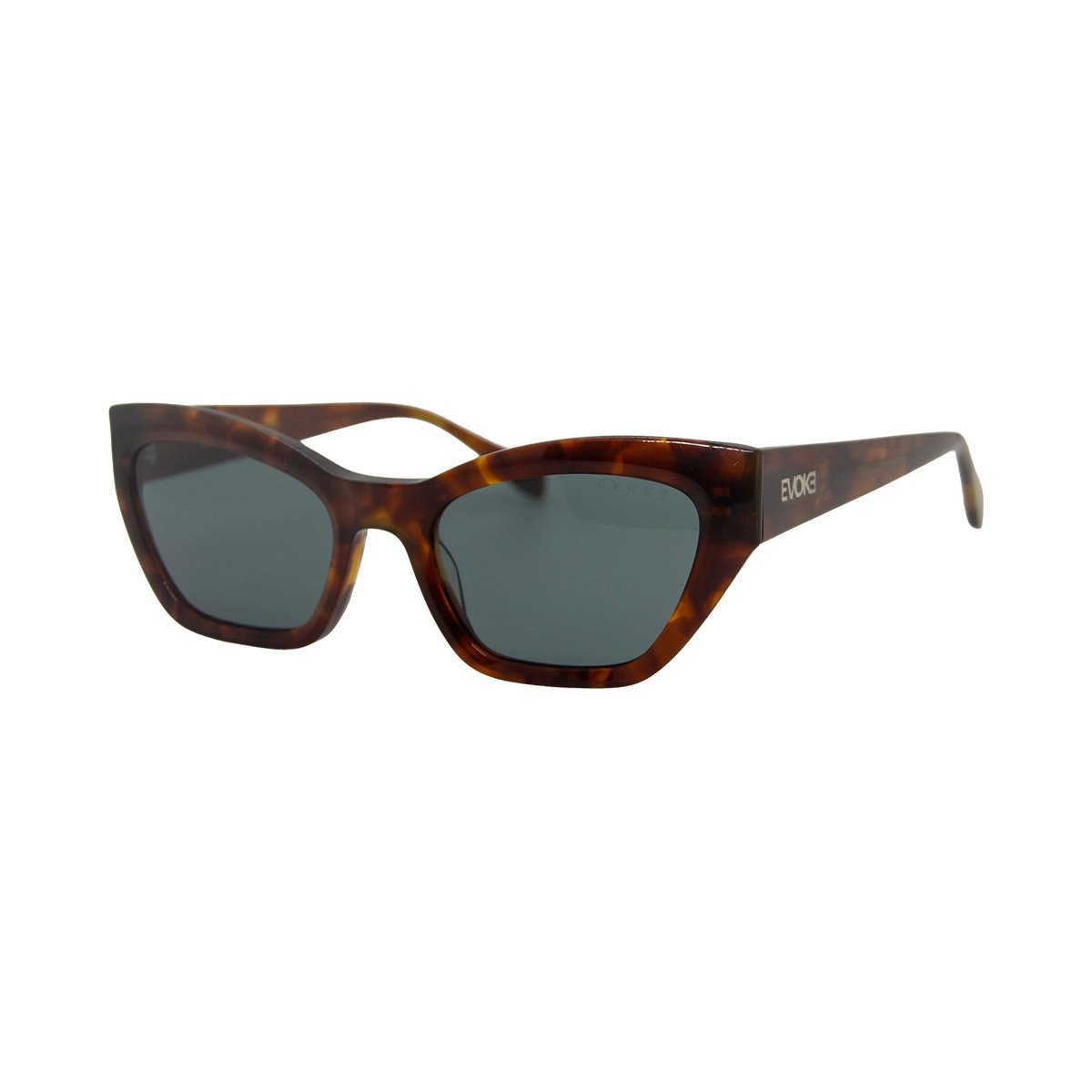 Oculos Solar Evoke Evk 42 G21 Marrom Brilho Demi Lente Verde