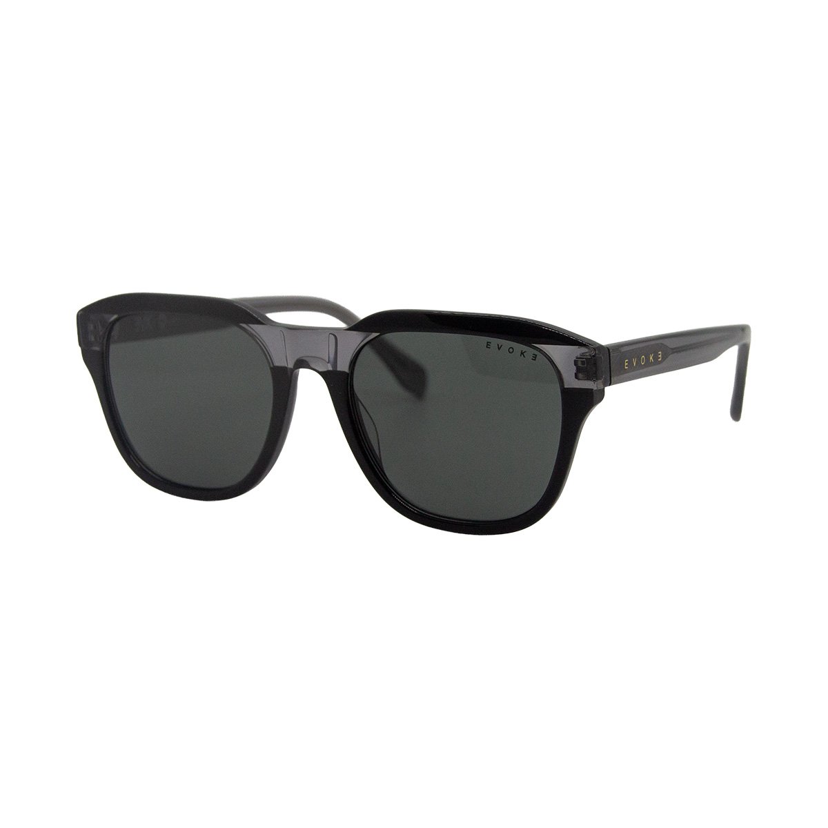 Oculos Solar Evoke Evk 46 A01 Preto Brilho Lente Cinza