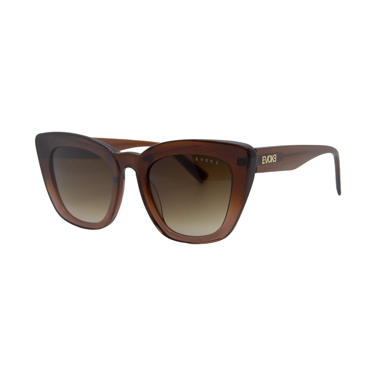 Oculos Solar Evoke For You Ds92 G02 Marrom Translucido Degrade Lente Marrom Degrade