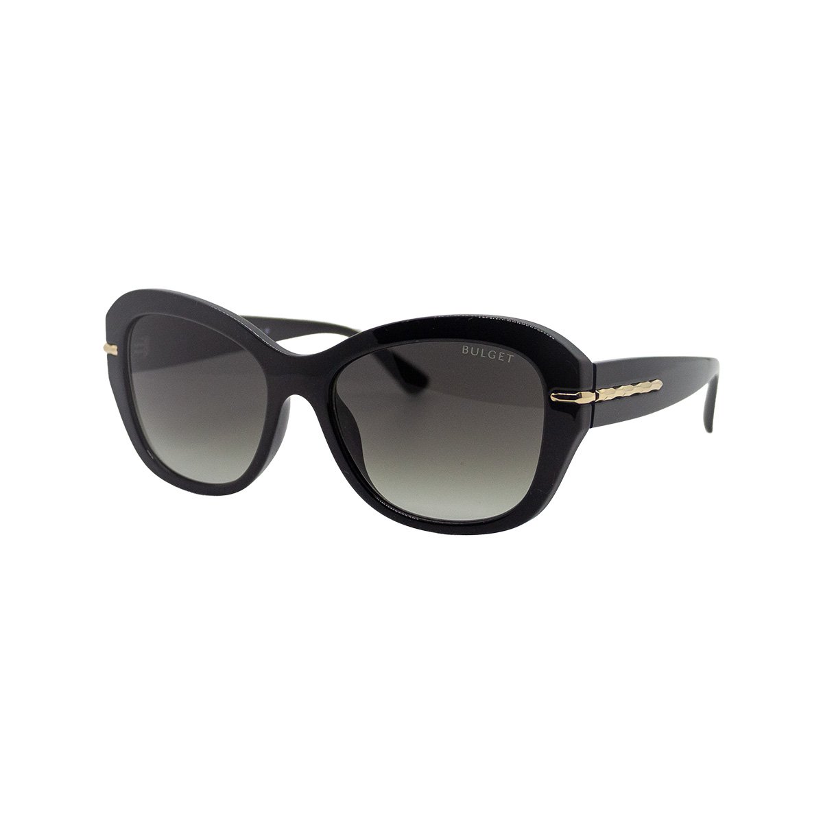 Oculos Solar Bulget Bg8125 A01 Preto Brilho Lente Cinza Degrade