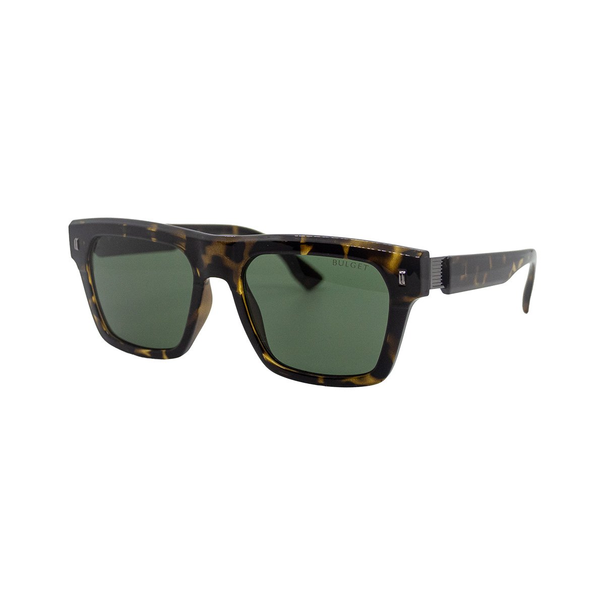 Oculos Solar Bulget Bg8129m J21 Marrom Brilho Demi Lente Verde