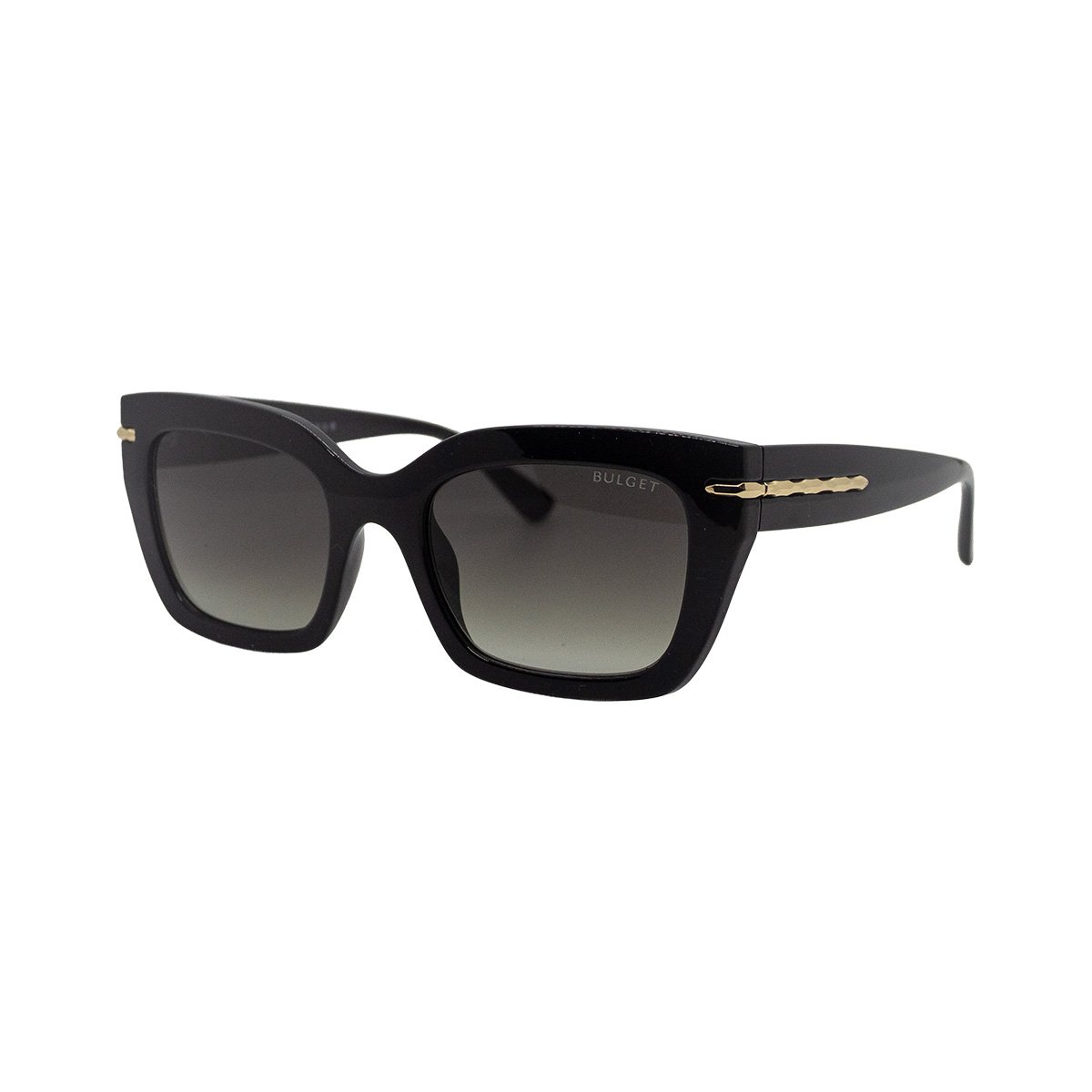Oculos Solar Bulget Bg8126 A01 Preto Brilho Lente Cinza Degrade
