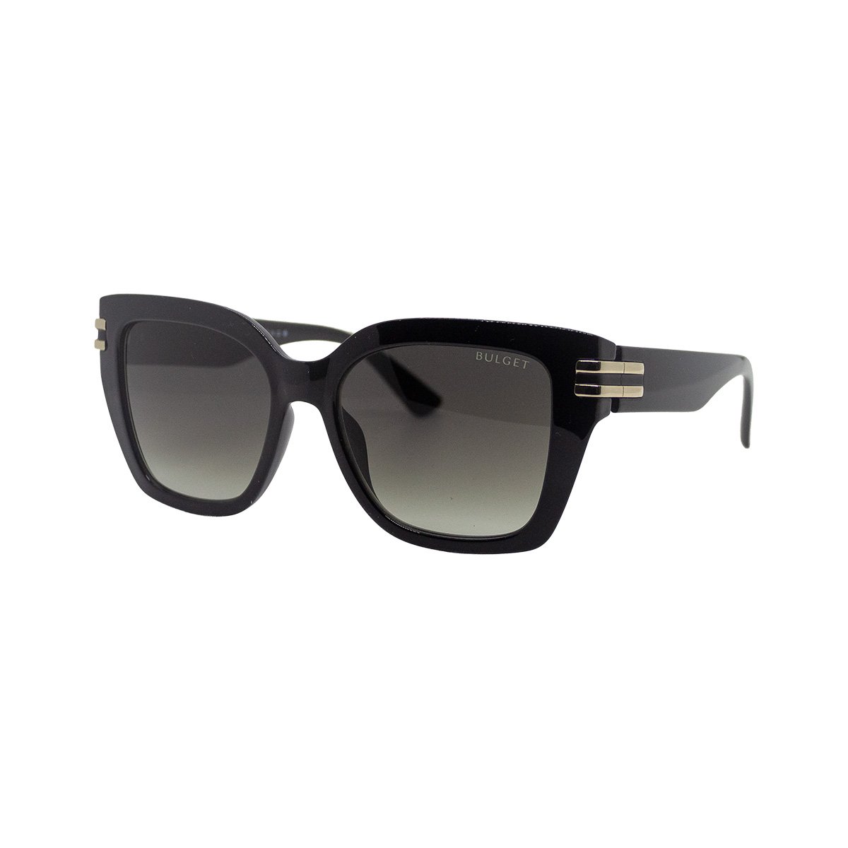 Oculos Solar Bulget Bg8128 A01 Preto Brilho Lente Cinza Degrade