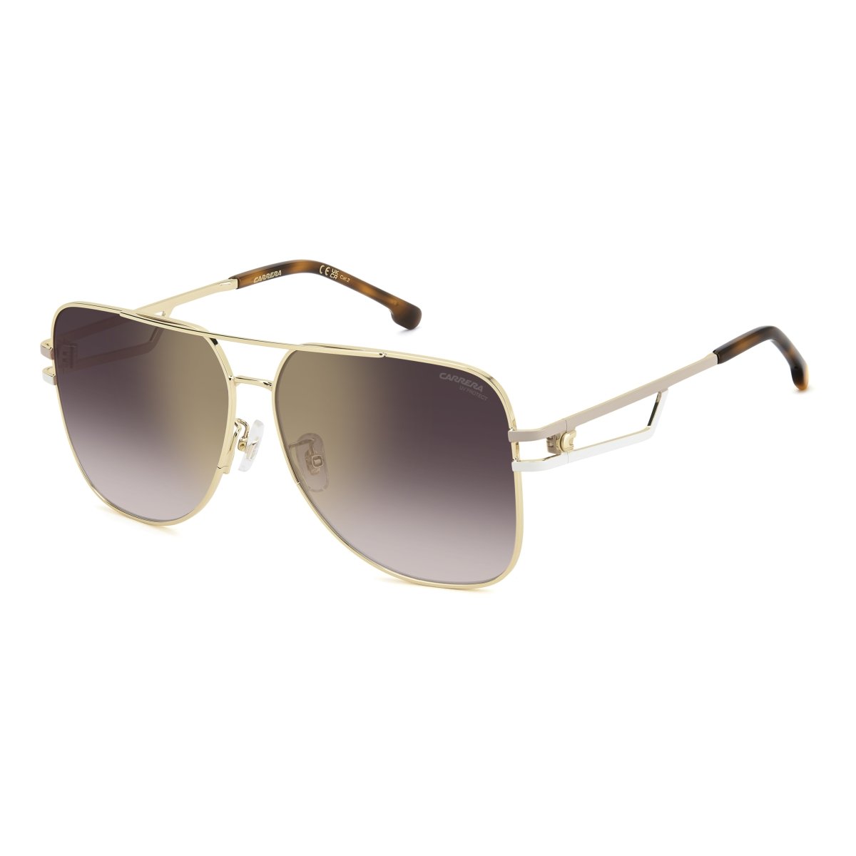 Oculos Solar Carrera 3100/s 24wyk 63 Dourado Brilho Lente Marrom Degrade