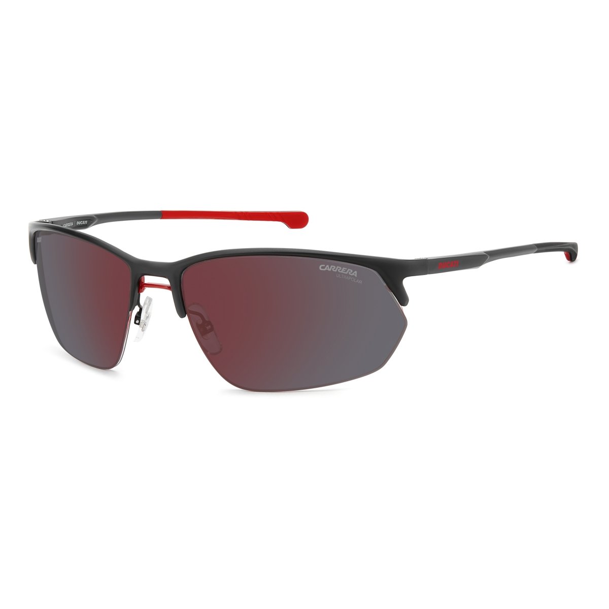 Oculos Solar Carrera Carduc 064/s 003 65 Preto Fosco Lente Vermelho Espelhada