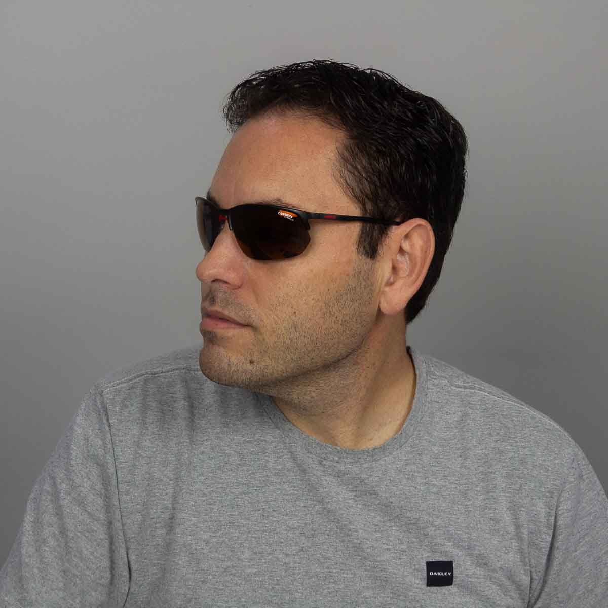 Oculos Solar Carrera Carduc 064/s 003 65 Preto Fosco Lente Vermelho Espelhada Preto 5