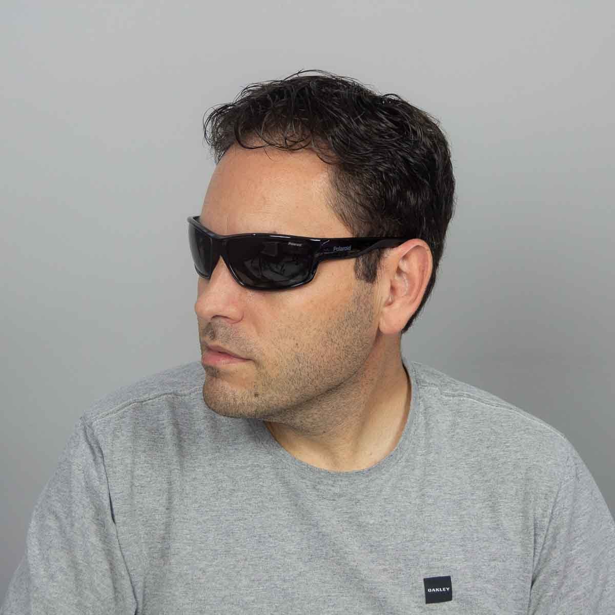 Oculos Solar Polaroid Pld7029/s 807 68 Preto Brilho Lente Cinza Polarizada Preto 5