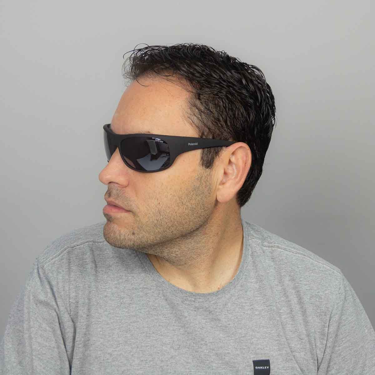 Oculos Solar Polaroid 07886 003ex 66 Preto Fosco Lente Cinza Espelhada Polarizada Preto 5
