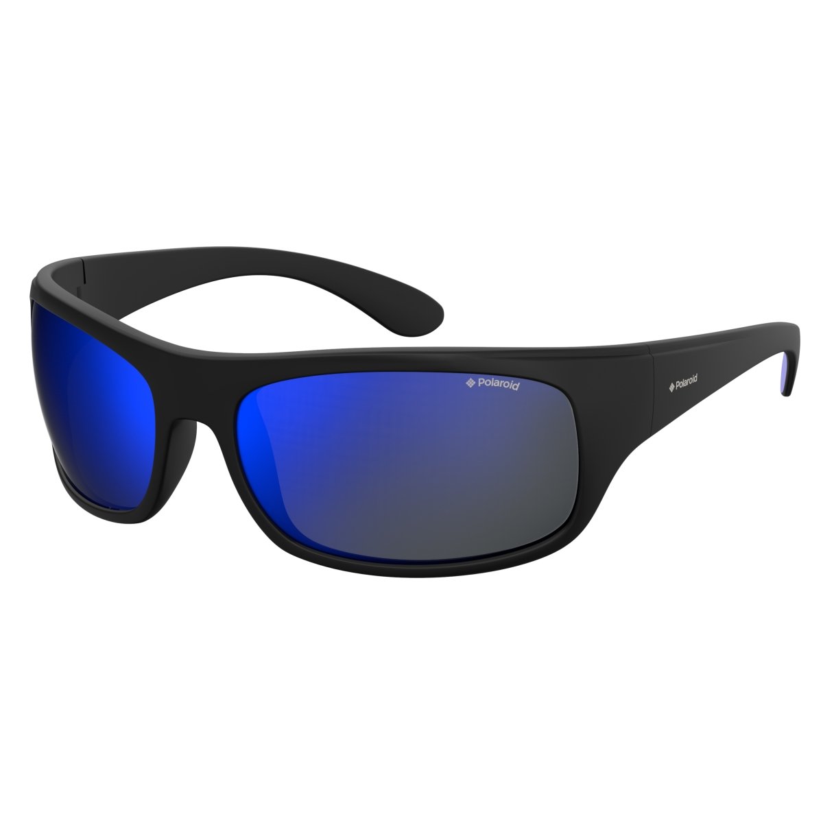 Oculos Solar Polaroid 07886 0035x 66 Preto Fosco Lente Azul Espelhada Polarizada