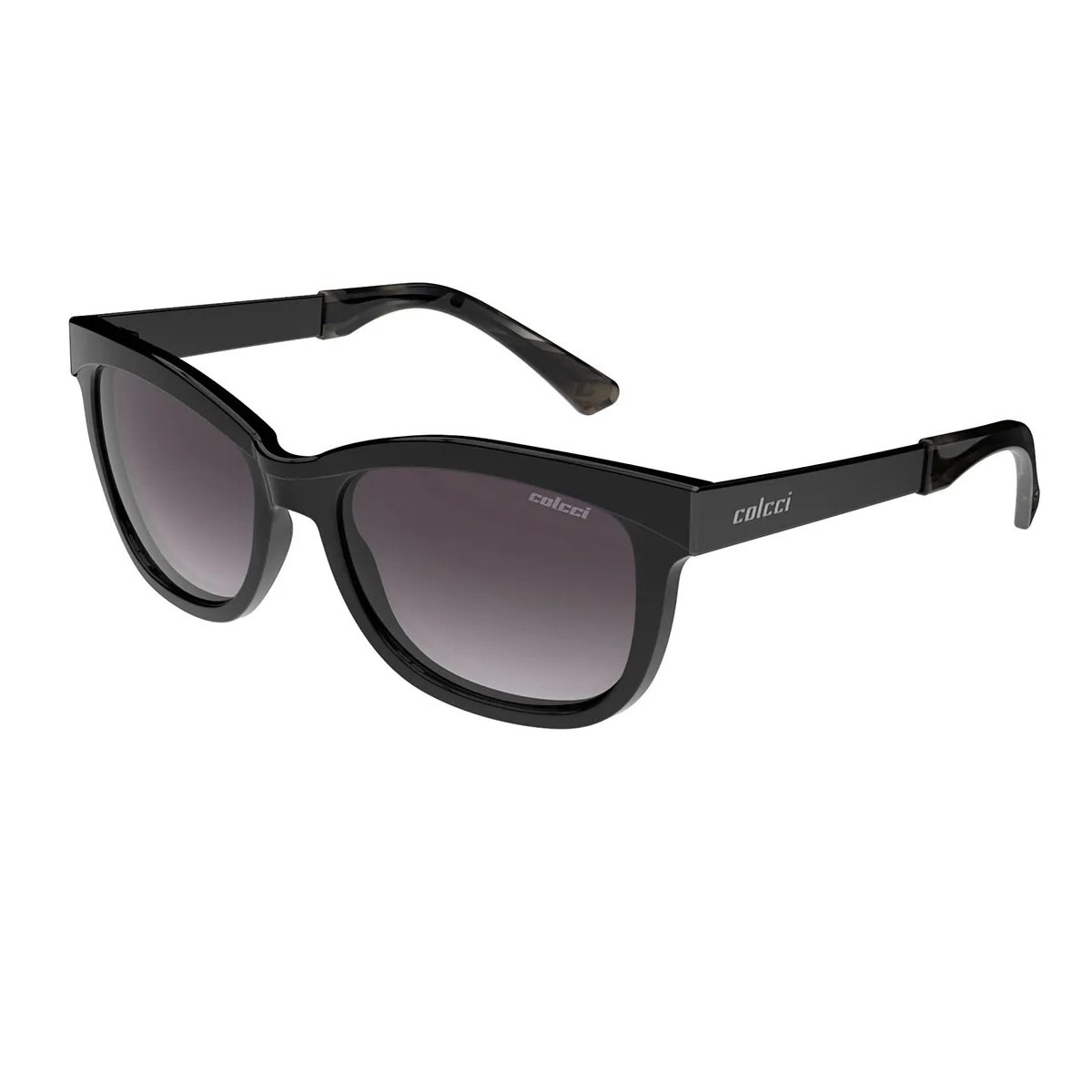 Oculos Solar Colcci Flair 5037a0233 Preto Brilho Lente Cinza Degrade