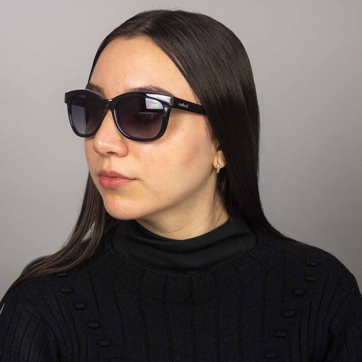 Oculos Solar Colcci Flair 5037a0233 Preto Brilho Lente Cinza Degrade Preto 3