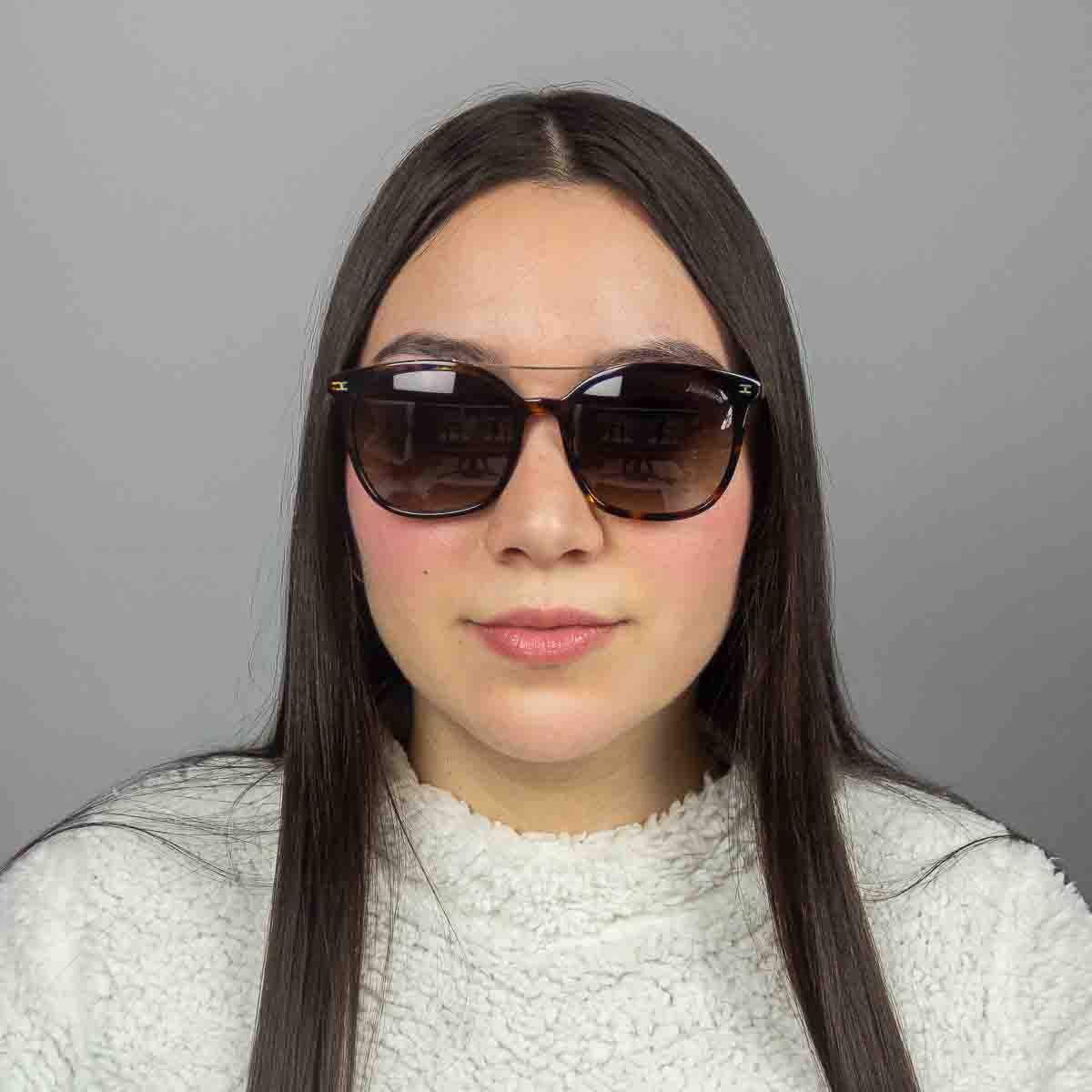 Oculos Solar Hickmann Hi9048 G21 Marrom Brilho Havana Lente Marrom Degrade Marrom 4
