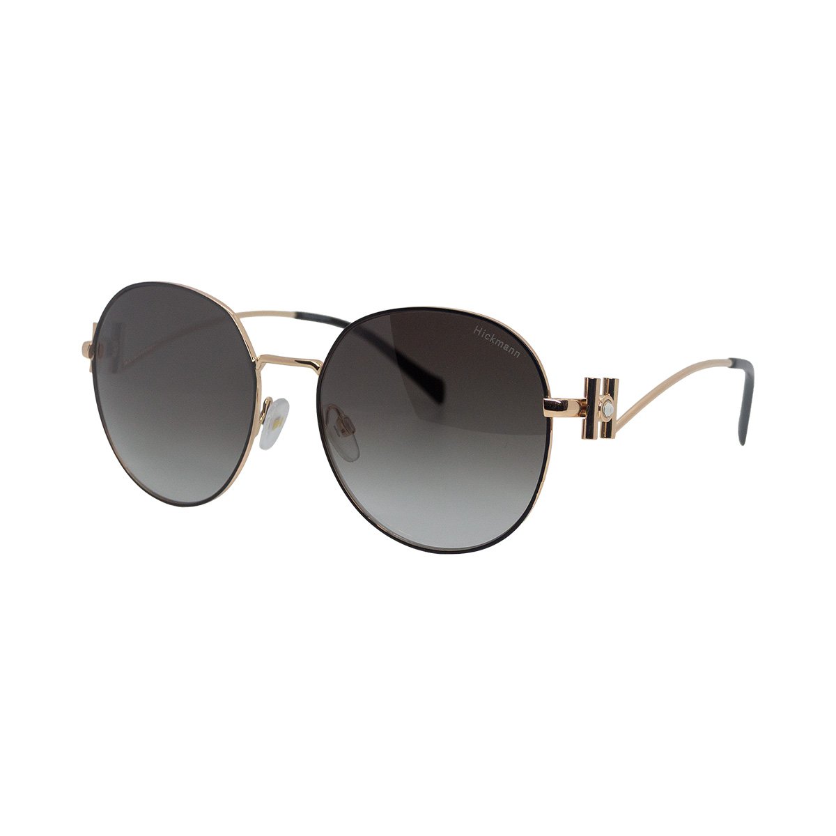 Oculos Solar Hickmann Hi30004 04a Preto Fosco Lente Cinza Degrade