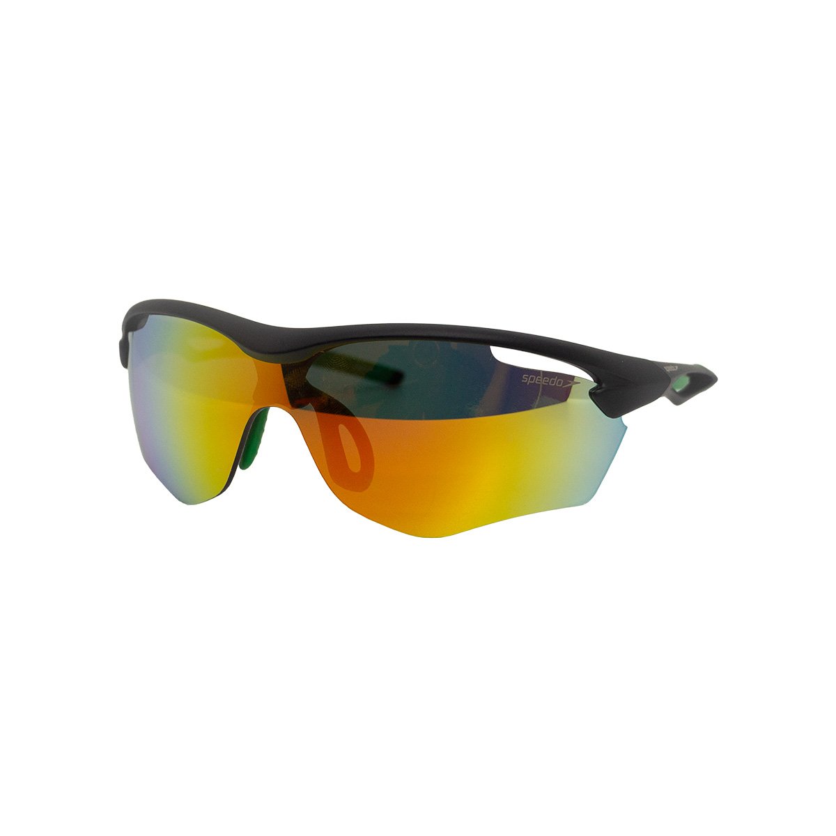 Oculos Solar Speedo Inter Action 4 H11s Preto Fosco Lente Amarelo Espelhada