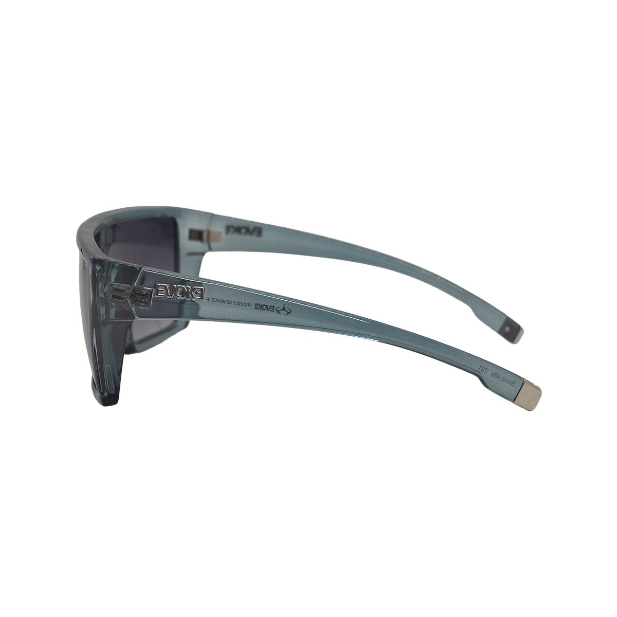 Oculos Solar Evoke Bionic Alfa T01 Azul Translucido Lente Cinza Degrade Azul 3