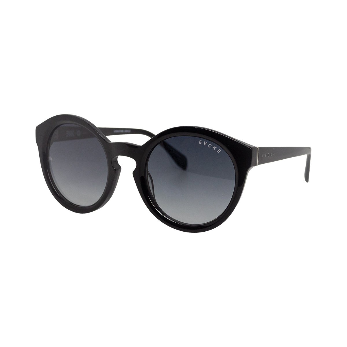Oculos Solar Evoke Evk 47 Eoh11 Preto Brilho Lente Cinza Degrade