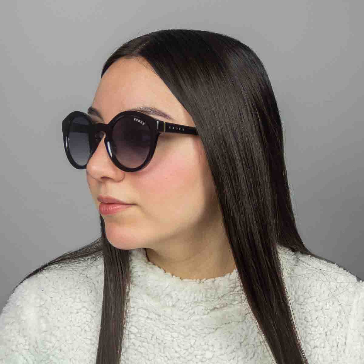 Oculos Solar Evoke Evk 47 Eoh11 Preto Brilho Lente Cinza Degrade Preto 5