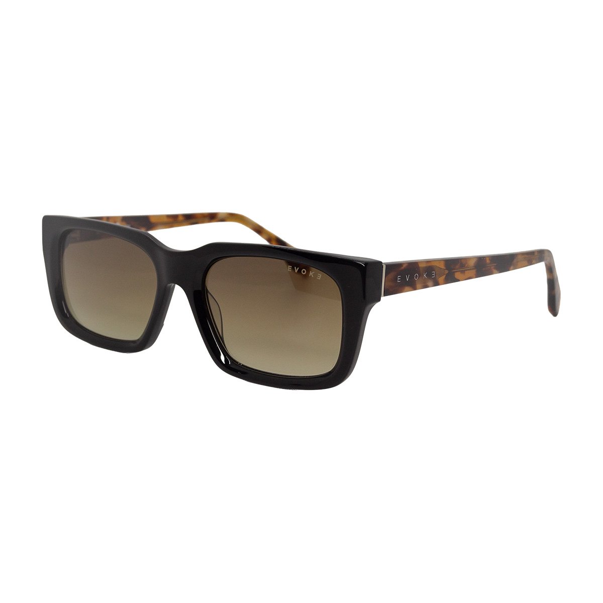 Oculos Solar Evoke Evk 49 A02 Preto Brilho Lente Marrom Degrade