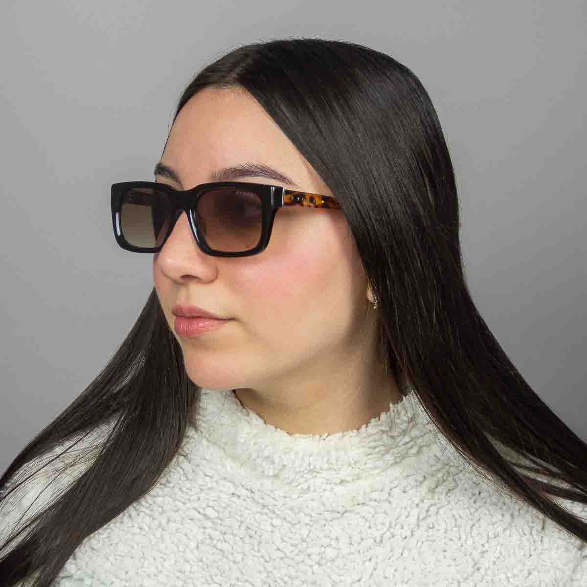 Oculos Solar Evoke Evk 49 A02 Preto Brilho Lente Marrom Degrade Preto 5