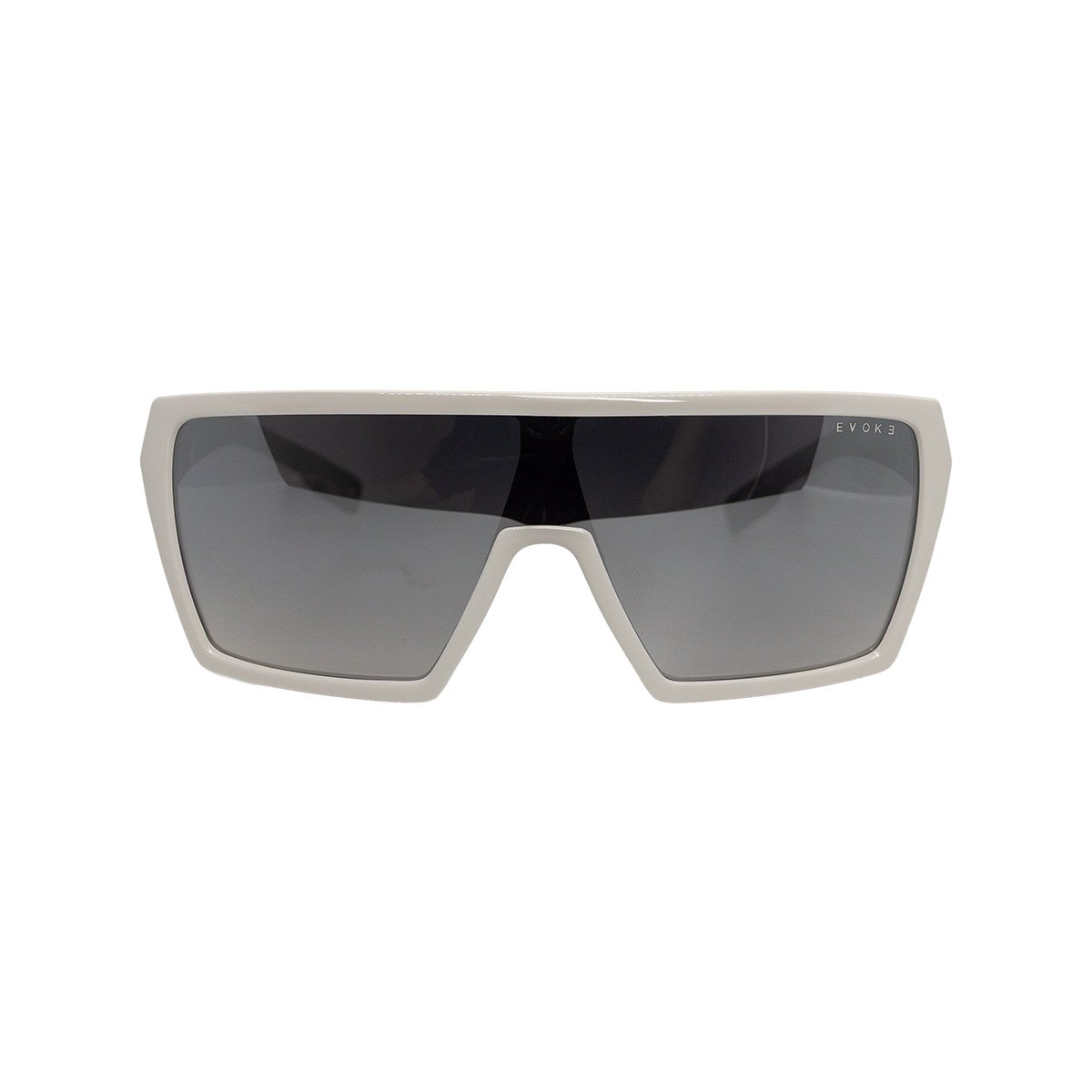 Oculos Solar Evoke Bionic Alfa Ba01s Branco Brilho Lente Prata Degrade Espelhada Branco 2