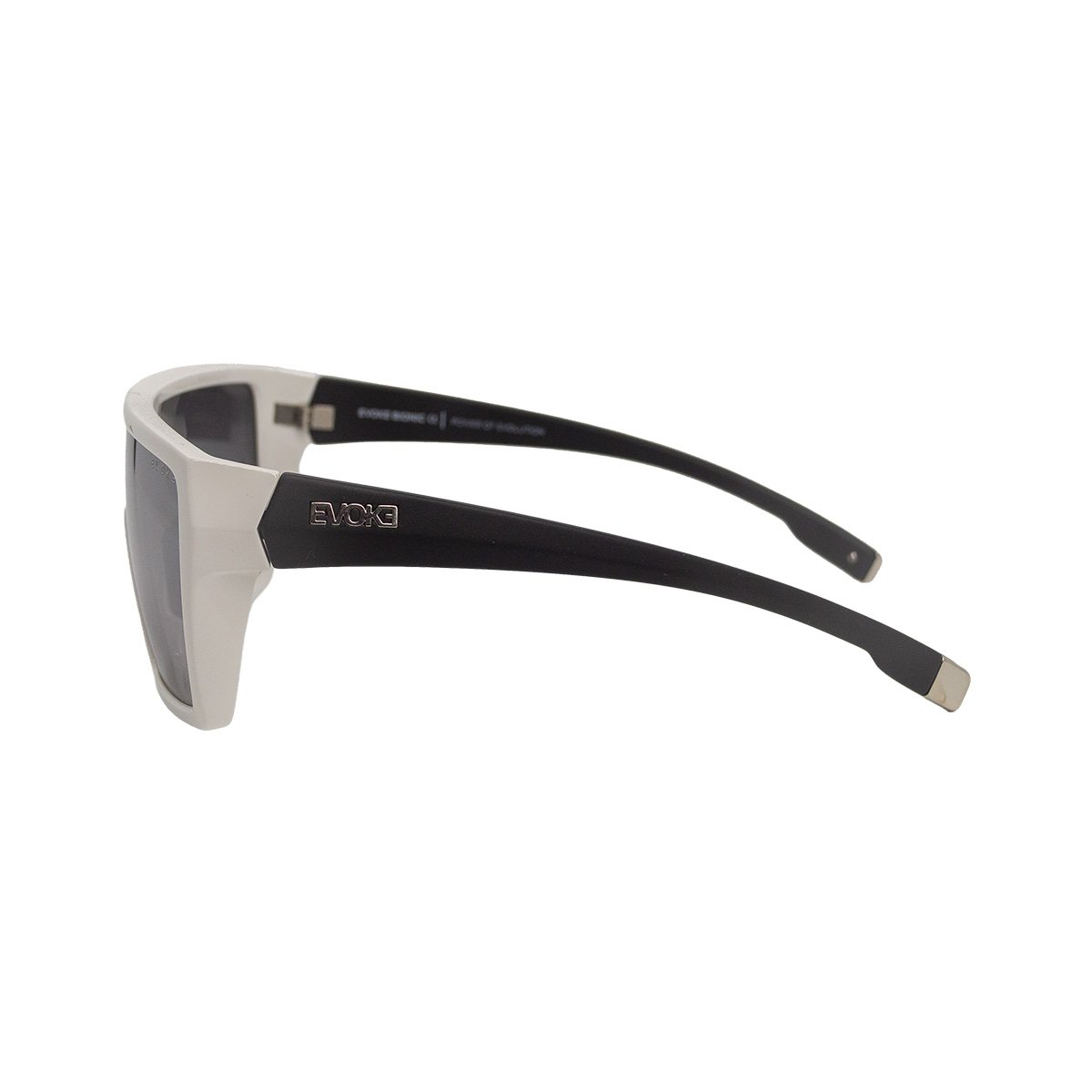 Oculos Solar Evoke Bionic Alfa Ba01s Branco Brilho Lente Prata Degrade Espelhada Branco 3
